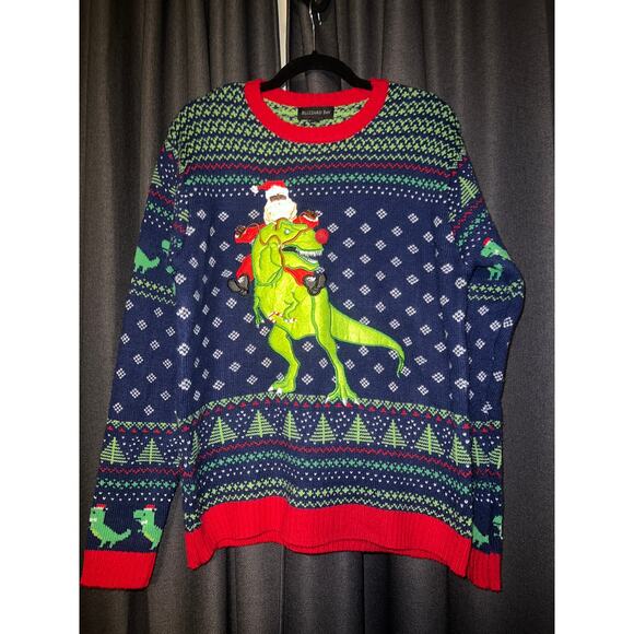 Ugly Christmas Sweater Xmas Size Medium DInosaur - Picture 1 of 3